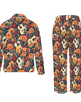 Baha Ranch Colores De Mexico Roses & Guitars Satin Pajamas