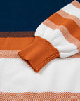 Colorblock Round Neck Long Sleeve Sweater