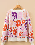 Jaylani Pattern Drop Shoulder Sweater