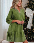 Patara Sleeve Tiered Mini Dress