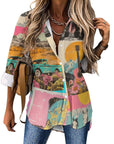 Baha Ranch Pop Western Wanted Button Up Blouse
