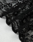Polka Dot Sheer Lace Patchwork Asymmetric Skirt