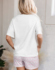 Bow Tie Top and Shorts Lounge Set