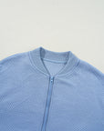 Nylah Stand Zipper Bomber Jacket