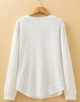 Allison Waffle Long Sleeve Top