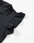 Alyssa Textured Flutter Sleeve Top
