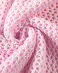 Floral Hollowed Knit Drop Shoulder Pullover Sweater