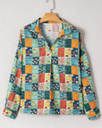 Zyla Up Sleeve Shift Blouse