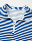 Reign Zip Collar Pullover Long Sleeve Top