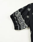 Plus Size Boho Floral Boho Notch V-Neck Top