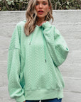 Promise Textured Baggy Solid Hoodie