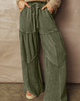 Paisley Leg Patchwork Drawstring Pants