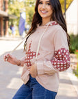 Hallie Star Pattern Drawstring Hoodie