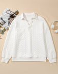 Raina Textured Collared Pullover