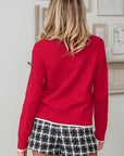 Malaysia accent Holiday Cropped Sweater