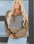 Myrabella Exposed Seam Half Pullover