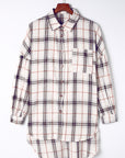 Plaid Side Slit Oversized Shacket