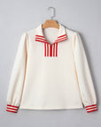Danna Zipped Collar Pullover Top