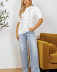 Nova Knit Short Sleeve Sweater