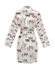 Cattle Drive Women's Belted Satin Feel Dressing Lounge Robe