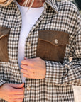 Ava Flap Patchwork Plaid Shacket