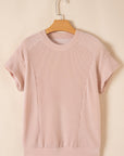 Leilany Corded Knit Short Sleeve Set
