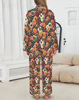 Baha Ranch Colores De Mexico Roses & Guitars Satin Pajamas