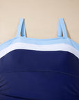 Colorblock Square Neckline One-Piece Swimsuit