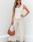 Ember apricot Tank Top Set