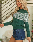 Abigail Pattern Drop Shoulder Sweater