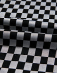 Checker Textured Patchwork Drawstring Waist Pants