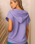 Mariam Short Sleeve Kangaroo Hoodie