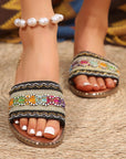 Quincy Bohemian Pattern Crochet Slippers
