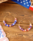 Eden Beaded Large Hoop Earrings