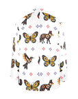 Baha Ranch Colores de Mexico Mexican Talavera Floral Animals Blazer in White