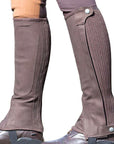 Shires Adult Plain Half Chaps Washable Amara Suede Elastic Calf Panel