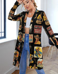 Baha Ranch Vintage Cowboy Collage Western Lightweight Cardigan