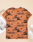 Western Desert Short Sleeve Knit Top