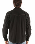 L/s Button Front W/contrast Stitch - 5392