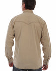 L/s Button Front W/contrast Stitch - 5392