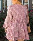 Miracle Surplice Tiered Ruffled PLUS Dress