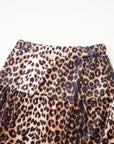 Leopard Tiered Patchwork Mini Skirt