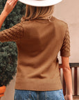 Malaysia Ribbed Short Sleeve Sweater