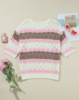 Leilani Crochet Half Sleeve Sweater