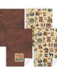 Vintage Cowboy Set of 4 Kitchen Dish Towels Made in America