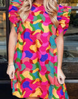 Amaia Ruffle Sleeve Shift Dress