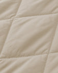 Solid Quilted Snap Button Hooded Puffer Coat