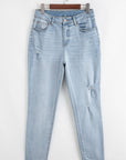 Kimberly Length Distressed Skinny Jeans