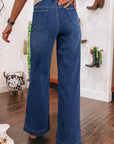 Victoria Wide Leg Pocketed High Waist Jeans