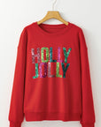 Junora Jolly Printing Christmas Pullover